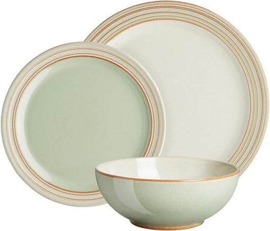 Denby HERITAGE-ORCHARD (GREEN) 12PPS (Dinner, Salad Plate, Cereal Bowl) Dinnerware Set, One size