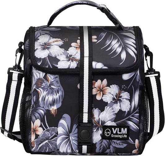 VLM Lunch Box for Women, Insulated Lunch Bag Women with Adjustable Shoulder Strap, Cute Lunch Tote Bag for Work,Picnic,Camping