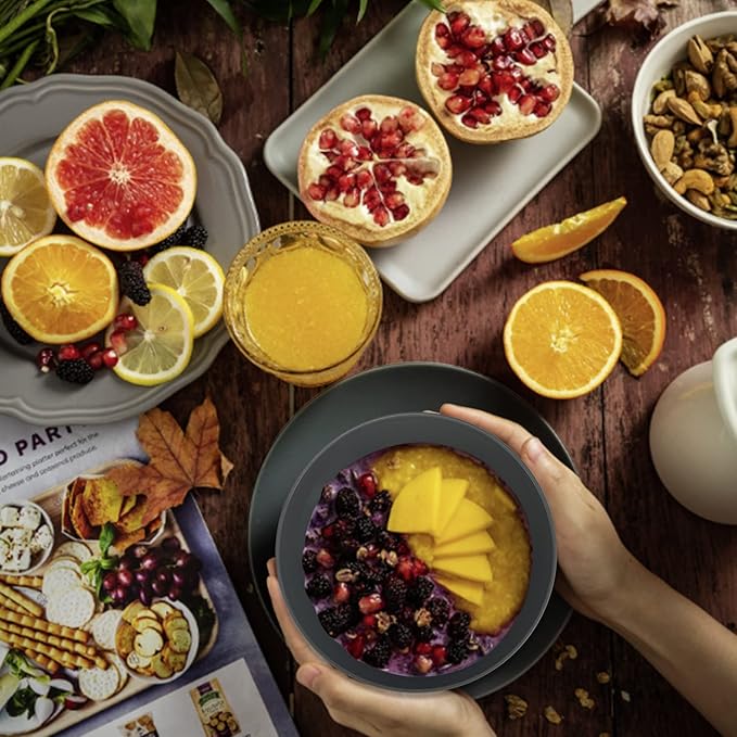 Wrova Wheat Straw Bowl Sets,6 PCS Unbreakable Cereal Bowl 50 OZ,Microwave and Dishwasher Safe Bowls,Super Big Bowl Sets BPA Free Big Bowl for Serving Cereal,Oatmeal and Salad (Deep Gray)