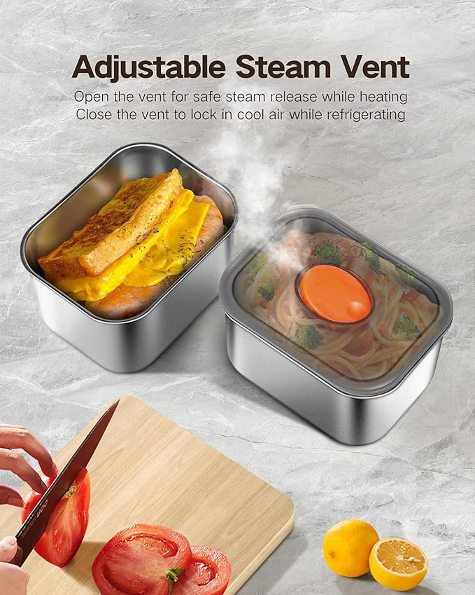 110V Plug-in Multi-Function Electric Cooling Lunch Box with 5.5-Cup Automatic Heating Portable Food Warmer with Removable Tray Divider for Office Work Travel (White)