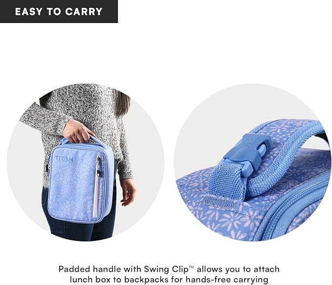 Titan Fridge Cold Upright Lunch Box With 2 250g Ice Walls®, Blooming Daises