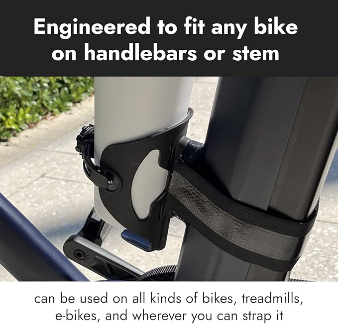 ABC by BiKASE - Any Bottle Cage, Bike Water Bottle Holder - Fits Any Bottle, Container, Speaker, Bicycle Bottle Holder for Frame or Handlebar