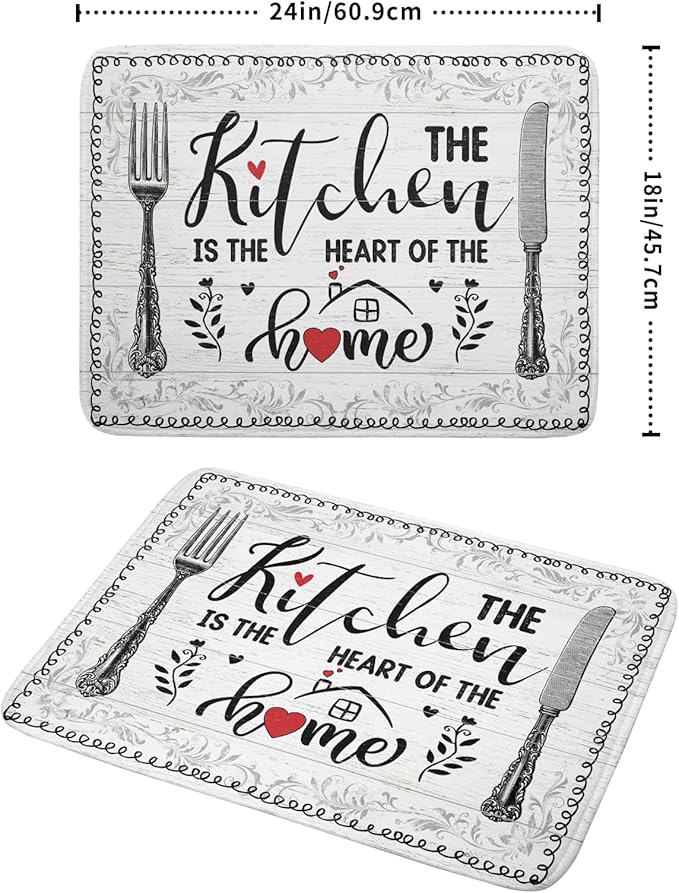 White Kitchen Dish Drying Mat 18x24 Inch Knife Fork Dish Drainer Rack Mats Microfiber Absorbent Protector for Kitchen Countertop Decor
