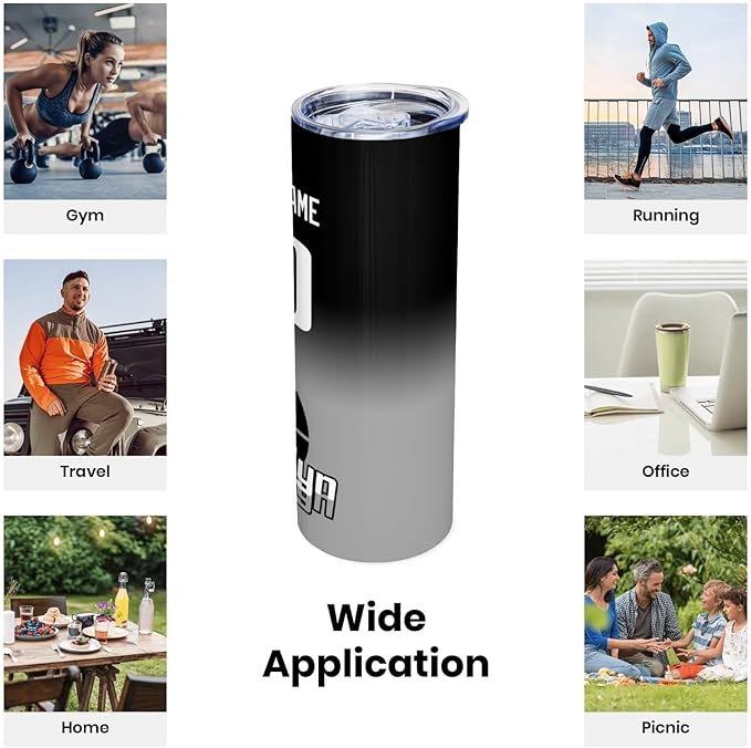 Custom Tumblers Stainless Steel Cup Personalized Basketball Insulation Travel Mug Add Your Name Number 20 oz Fans Gift for Men Women