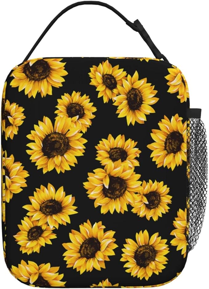 Sunflowers Reusable Lunch Box Insulated LunchBox Cooler Lunch Bag