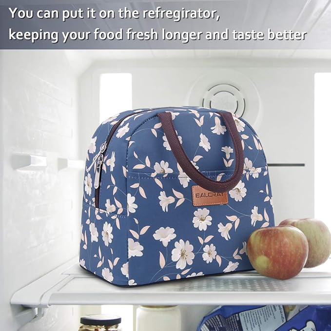 BALORAY Lunch Bag for Women Men Insulated Lunch Box for Adult Reusable Lunch Tote Bag for Work, Picnic or Travel (Morning Glory)