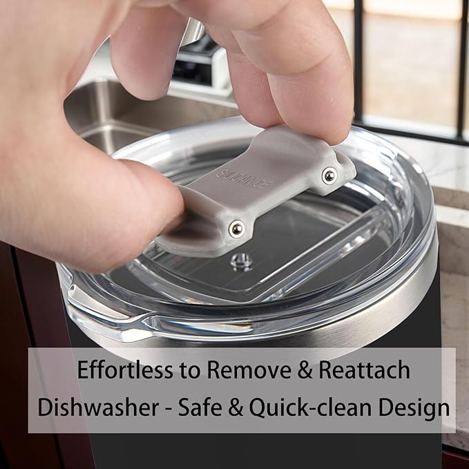 Gray The Only Soft Touch 20oz Stainless Steel Insulated Tumbler with MacSlider Lid-Spill Proof,Dishwasher Safe,Durable Thermal Cup for Hot/cold Coffee, Water & Smoothies