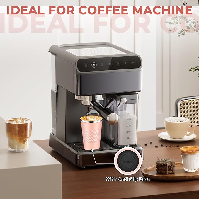 Insulated Coffee Tumbler 12 oz, Stainless Steel Coffee Mug with Lids, Travel Coffee Mug Leak Proof, Double Wall Vacuum Insulated Reusable Coffee Cup, Keep Drinks Hot and Cold (Peach Pink, 12 Ounces)