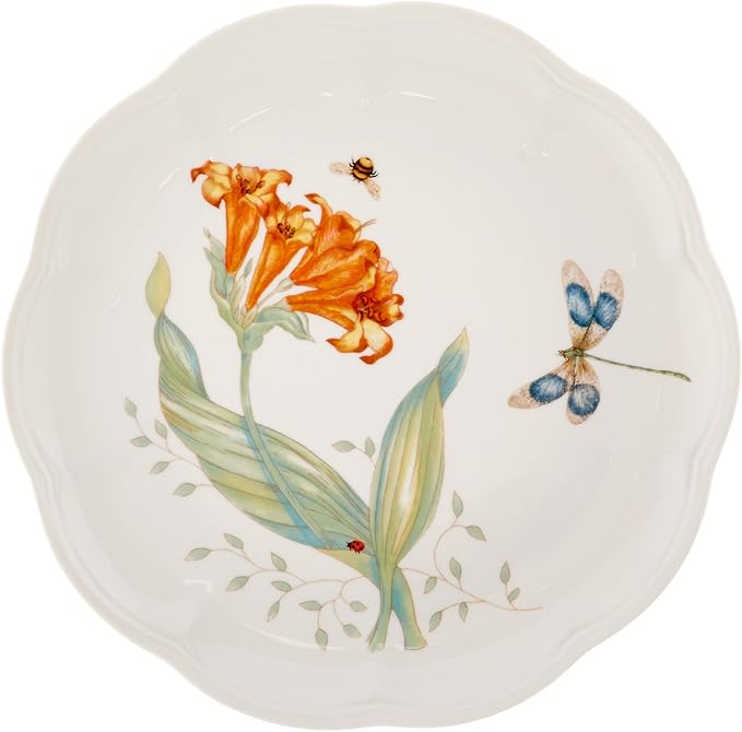 Lenox 6342794 Lenox Butterfly Meadow 18-Piece Dinnerware Set White