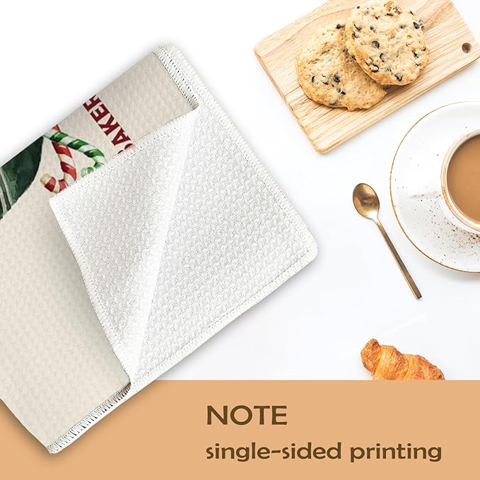 Christmas Gingerbread Kitchen Towels Set of 2, Dish Towels for Kitchen, Hand Towels for Bathroom, Decorations, Gifts for Women, Housewarming Gifts 1624