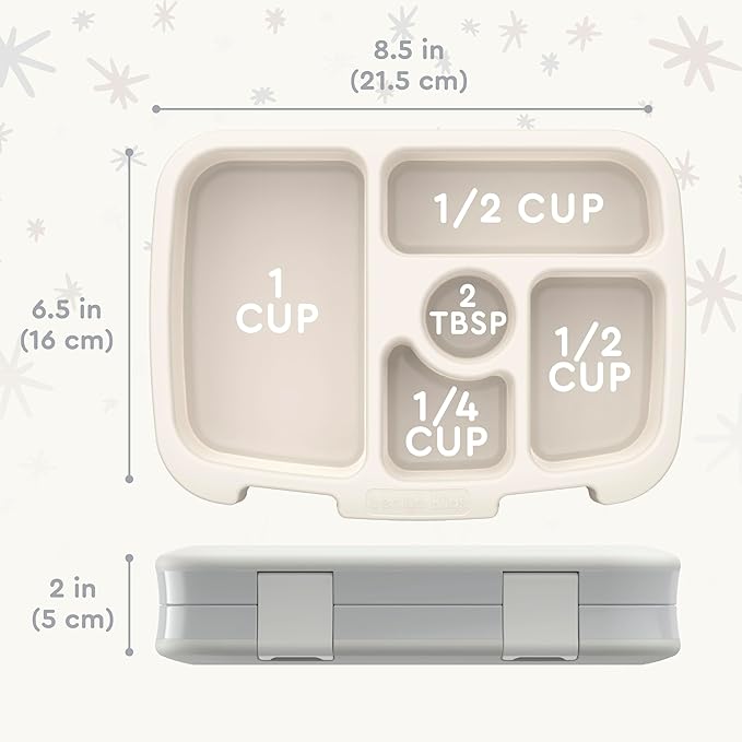 Bentgo Kids 5-Compartment Leak-Proof Bento-Style Lunch Box (Whimsy & Wonder Collection) - Ideal for Ages 3-7, Drop-Proof & Durable, Dishwasher Safe, & PFAS & BPA-Free Materials (Starry Sprinkle)