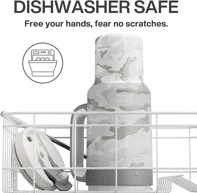 40 oz Camo Tumbler with Handle, 2-in-1 Straw and Sip Lid, Leakproof, Dishwasher Safe, Insulated Stainless Steel Travel Coffee Mug, Keeps Cold for 34 Hours, Car Cup Holder Fit (Clouded Aspen)