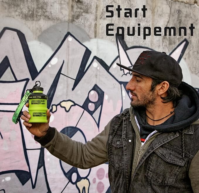 Protein Powder Stackable Container,with Carabiner&Carrying Lanyard,Twist Lock Supplement Storage,Portable Protein Powder Container To Go for Pre/Post Workout,Fitness,Travel,Gym