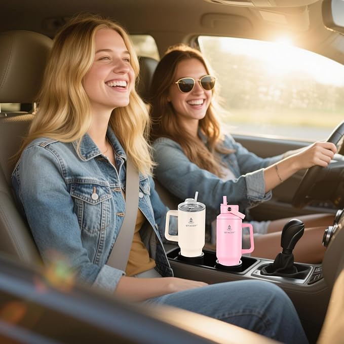 40 oz Tumbler with Handle and Straw or Convert to 40 oz Insulated Water Bottle Fits in Cup Holder. Stainless Steel Metal Water Flask with 2 Lids for Travel,Camping,Gym Sports Coffee Mug Thermal Cup