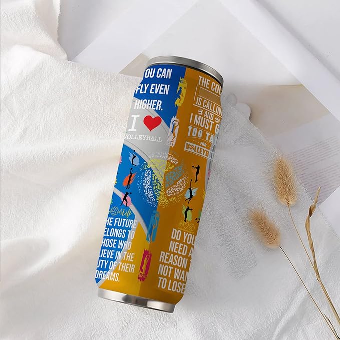 Volleyball Tumbler Cup Travel Mug With Lid,Volleyball Lover Birthday Gifts Stainless Steel Vacuum Coffee Mug Cup Volleyball Gifts For Women Men 17 Oz