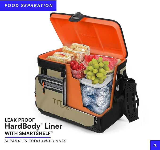 Titan by Arctic Zone Deep Freeze Cooler - Zipperless Hardbody Cooler - Deep Freeze Insulation, HardBody Liner, and SmartShelf
