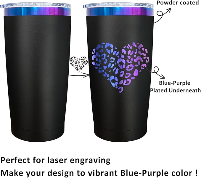 20 oz Tumbler Bulk 12 Pack Stainless Steel Tumblers with Lids and Straws, Double Wall Vacuum Insulated Travel Coffee Mug for Laser Engrave, Powder Coated Cups for Hot and Cold Drinks (Black,12 pack)