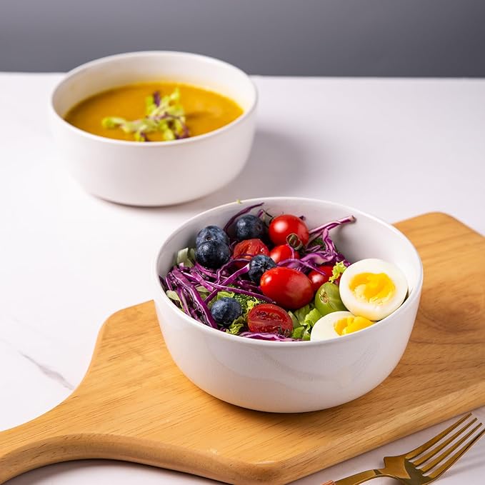 AmorArc Stoneware Dinnerware Sets,Round Reactive Glaze Plates and Bowls Sets,Highly Scratch Resistant | Dishwasher & Microwave Safe Dishes Set,Service for 6 (18pc)