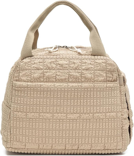 Bluboon Lunch Bag for Women Men Cute Corduroy Lunch Tote Bags Reusable Insulated Lunch Box Large Capacity Reusable Insulated Cooler for Work Picnic or Travel