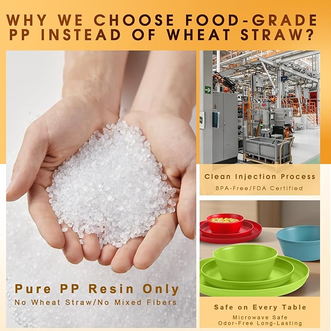 Tropical Plastic Dinnerware Set – 40-Piece Colorful Unbreakable Plates & Bowls for 8 with Cups, Forks, Knives, Spoons – Reusable Kids Dishes for Party, Camping, Picnic, Daily Use