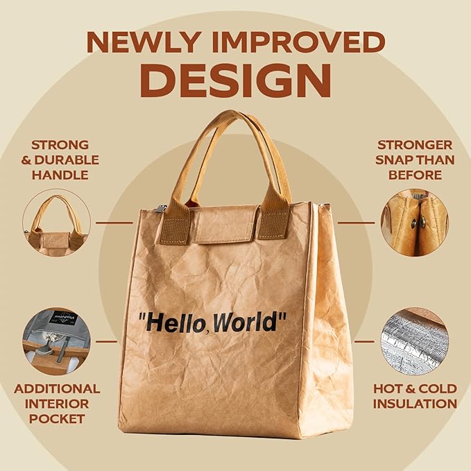 VonNova Women’s Insulated Lunch Bag with Premium 4mm Cooler Insulation, Cute Large 7L Lunch Tote for Office, Durable Small Lunch Box for Women, Stylish Lunchbox for Adults, Teens, Nurses, Teachers