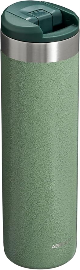 Stanley AeroLight Transit Bottle 20 oz | Locking Drink Through Lid | Leak Resistant Water Bottle or Coffee Travel Mug | Lightweight Insulated Stainless Steel | BPA-Free | Hammertone Green