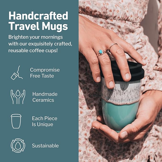 Travel Mug - Travel Coffee Mug – Reusable Coffee Cup Unique To Go Mug – Microwave & Dishwasher Safe Coffee Tumbler - Gifts For Women Men Him Her – 12oz - Nebula