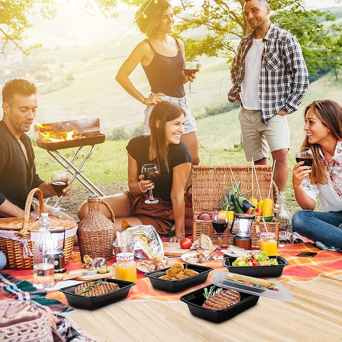 30 Pack Meal Prep Containers 38oz, Plastic To Go Food Containers with Lids, BPA-Free, Microwave/Dishwasher/Freezer Safe