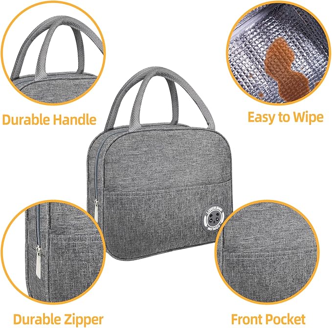 Bento Box with Lunch Bag Microwavable All-in-One Meal Prep Compartment Lunch Containers with Utensils Leak Resistant Lunch Box with Sauce Container 60oz White