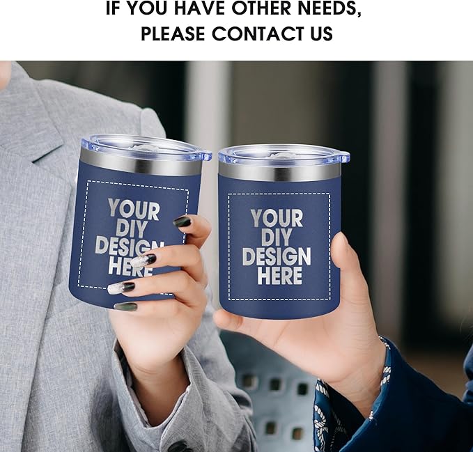 Personalized Custom Tumbler Print in USA 12oz 50Pcs Stainless Steel Travel Coffee Cup with Lid & Straw Double Wall Insulated Mug With Colorful Text Logo Photo