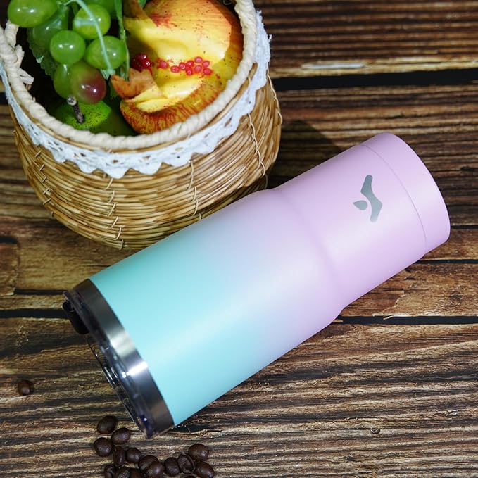 40 oz Tumbler with Handle and 2 Straw 2 Lid, Insulated Water Bottle Stainless Steel Vacuum Cup Reusable Travel Mug,Gum