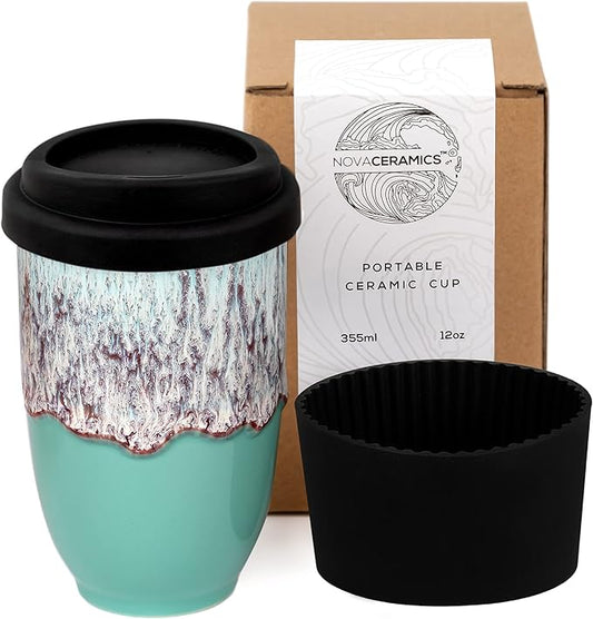 Travel Mug - Travel Coffee Mug – Reusable Coffee Cup Unique To Go Mug – Microwave & Dishwasher Safe Coffee Tumbler - Gifts For Women Men Him Her – 12oz - Nebula