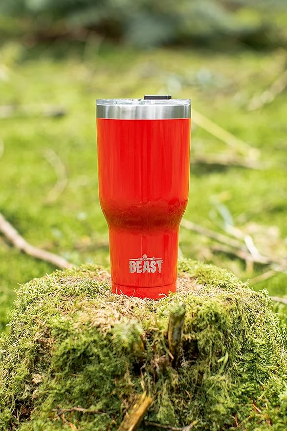 Beast 20 oz Tumbler Stainless Steel Vacuum Insulated Coffee Ice Cup Double Wall Travel Flask (Ladybug Red)