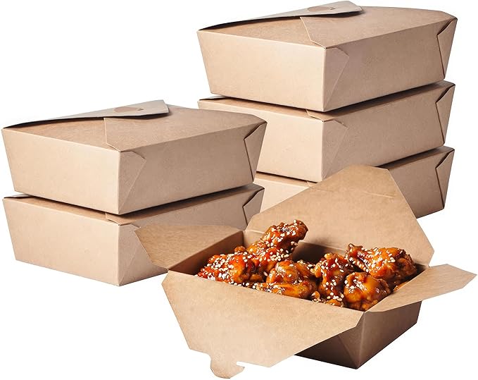 CIAO! Kraft Take Out Microwavable Food Containers, 76 oz No. 3 (200/case)