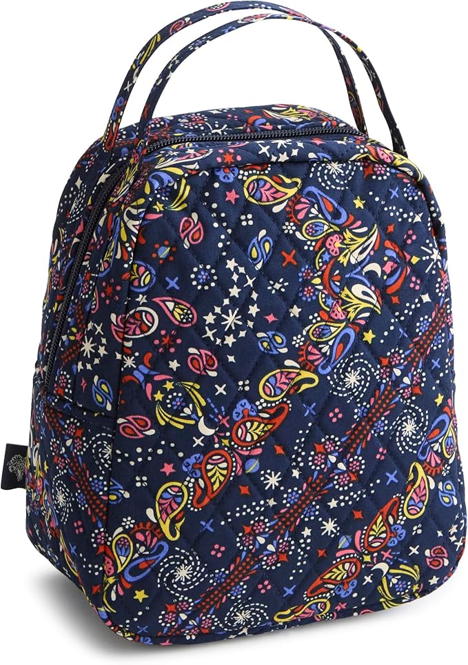 Vera Bradley Premium Cotton Lunch Bag, Starry Paisley