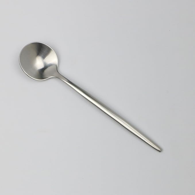 20-Pieces Luxury Silver 18/10 Stainless Steel Flatware Set, Matte Finish, Service for 4