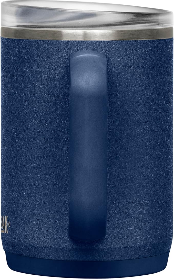 CamelBak Thrive Leak-Proof 16 oz Mug, Insulated Stainless Steel - for Travel, Coffee, Tea, hot Beverages - Spill Proof - Cup-Holder Compatible, Navy