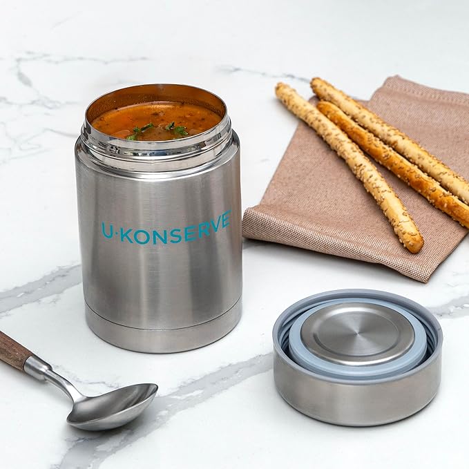 U Konserve Stainless Steel Insulated Food Jar – Vacuum Sealed Thermos for Hot and Cold Food – Wide Mouth - Leak-Proof Container – BPA Free – 12 Ounce