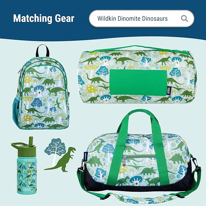 Wildkin Kids Insulated Lunch Bag – Reusable, Ideal for Hot/Cold Snacks, School & Travel - Dinomite Dinosaurs