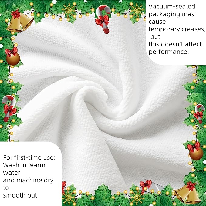 Christmas Kitchen Towels 2-Pack 18x26 Inch - Festive Red Black Plaid Dish Cloths, Absorbent Xmas Tea Towels for Holiday Decor & Gifts