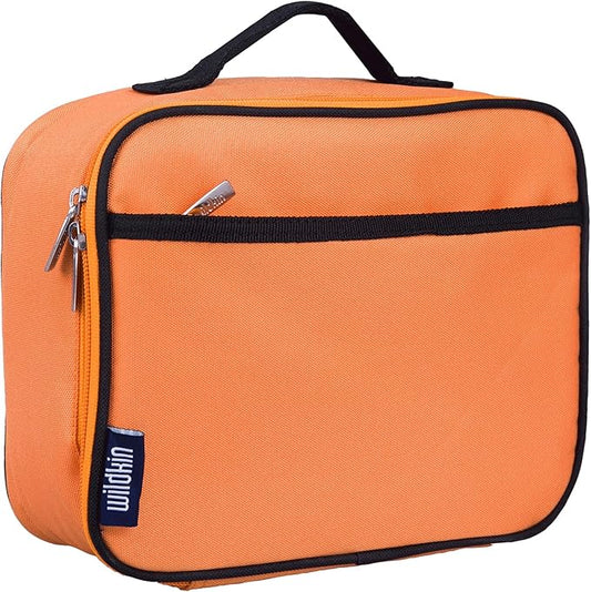 Wildkin Kids Insulated Lunch Box – Durable and Reusable for School & Travel - Bengal Orange
