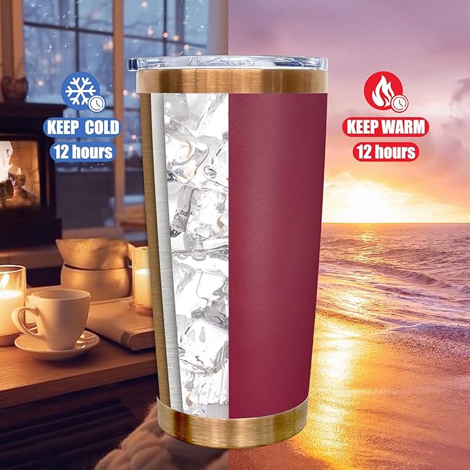 20 oz Tumbler Bulk 8 Pack Stainless Steel Tumblers with Lids and Straws, Double Wall Vacuum Insulated Travel Coffee Mug for Laser Engrave, Powder Coated Cups for Hot and Cold Drinks (Red,8 pack)