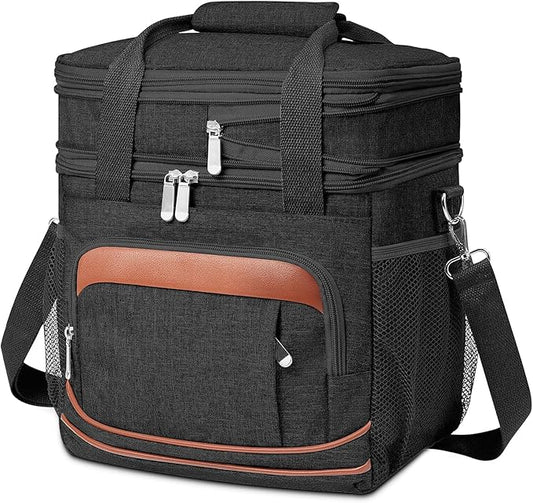 Beaulyn Construction Lunch Box for Men - Expandable Heavy Duty Lunchbox,Extra Large Lunch Bag with Adjustable Shoulder Strap for Worker Work Adults
