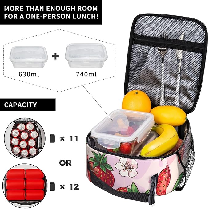 Shark Insulated Lunch Box for Women Men Shark Lunch Bag for Travel,or Fishing Polyester