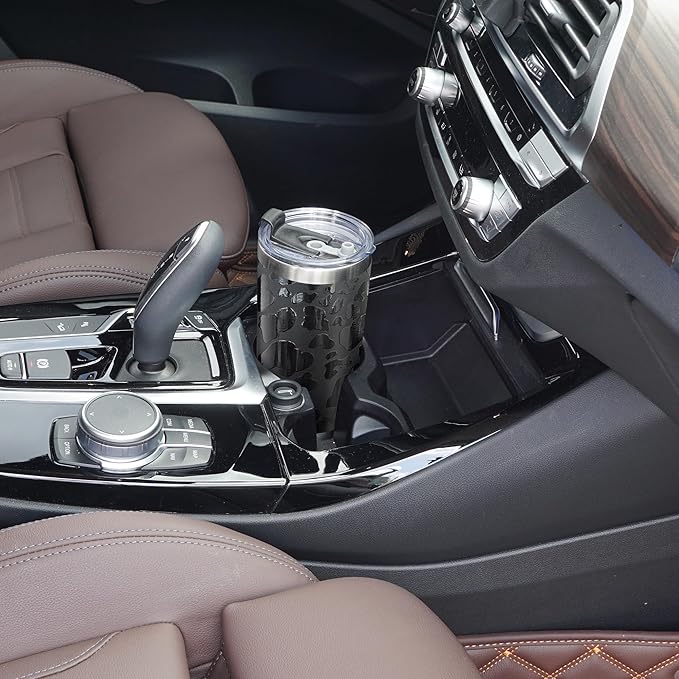 WETOWETO 20oz Tumbler, Stainless Steel Vacuum Insulated Water Coffee Tumbler Cup, Double Wall Powder Coated Spill-Proof Travel Mug Thermal Cup for Home Outdoor (Black Leopard, 1 Pack)