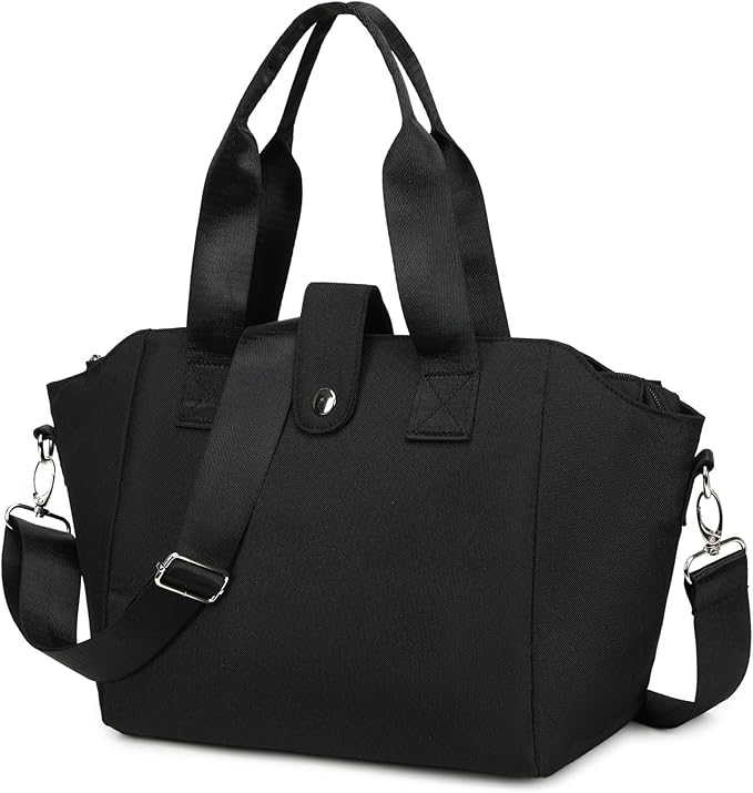 CAMTOP Lunch Box for Women Insulated Lunch Bag Lunchbox Cooler Thermal Leakproof Quilted Reusable Lunch Tote Bag for Work School Travel Picnic (Z-Black)