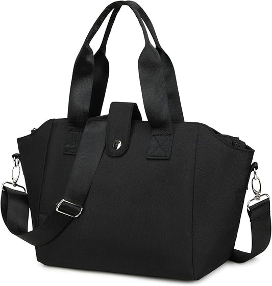 CAMTOP Lunch Box for Women Insulated Lunch Bag Lunchbox Cooler Thermal Leakproof Quilted Reusable Lunch Tote Bag for Work School Travel Picnic (Z-Black)