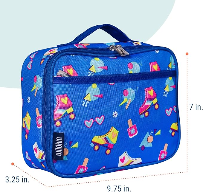 Wildkin Kids Insulated Lunch Box – Durable and Reusable for School & Travel - Rad Roller Skates
