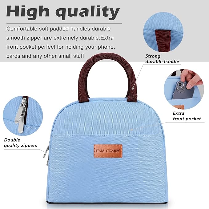 BALORAY Lunch Bag for Women Men Insulated Lunch Box for Adult Reusable Lunch Tote Bag for Work, Picnic or Travel