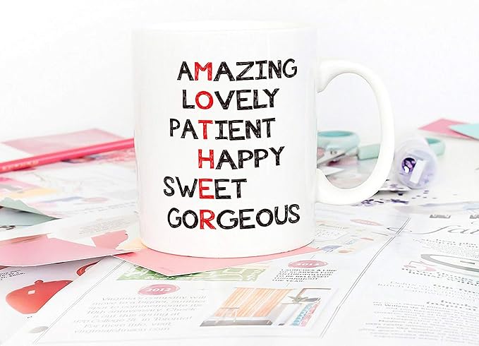 5Aup Christmas Gifts Definition Mother Funny Coffee Mug for Mom, Best Mothers Day Gifts from Child Daughter Son Kids, Unique Birthday Gift for Mother Women Her Novelty Ceramic Cups 11Oz